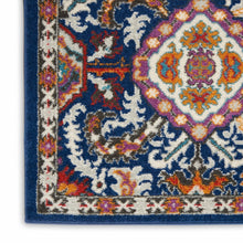 2’ X 3’ Blue And Gold Intricate Scatter Rug