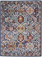 2’ X 3’ Blue And Gold Intricate Scatter Rug