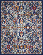 2’ X 3’ Blue And Gold Intricate Scatter Rug