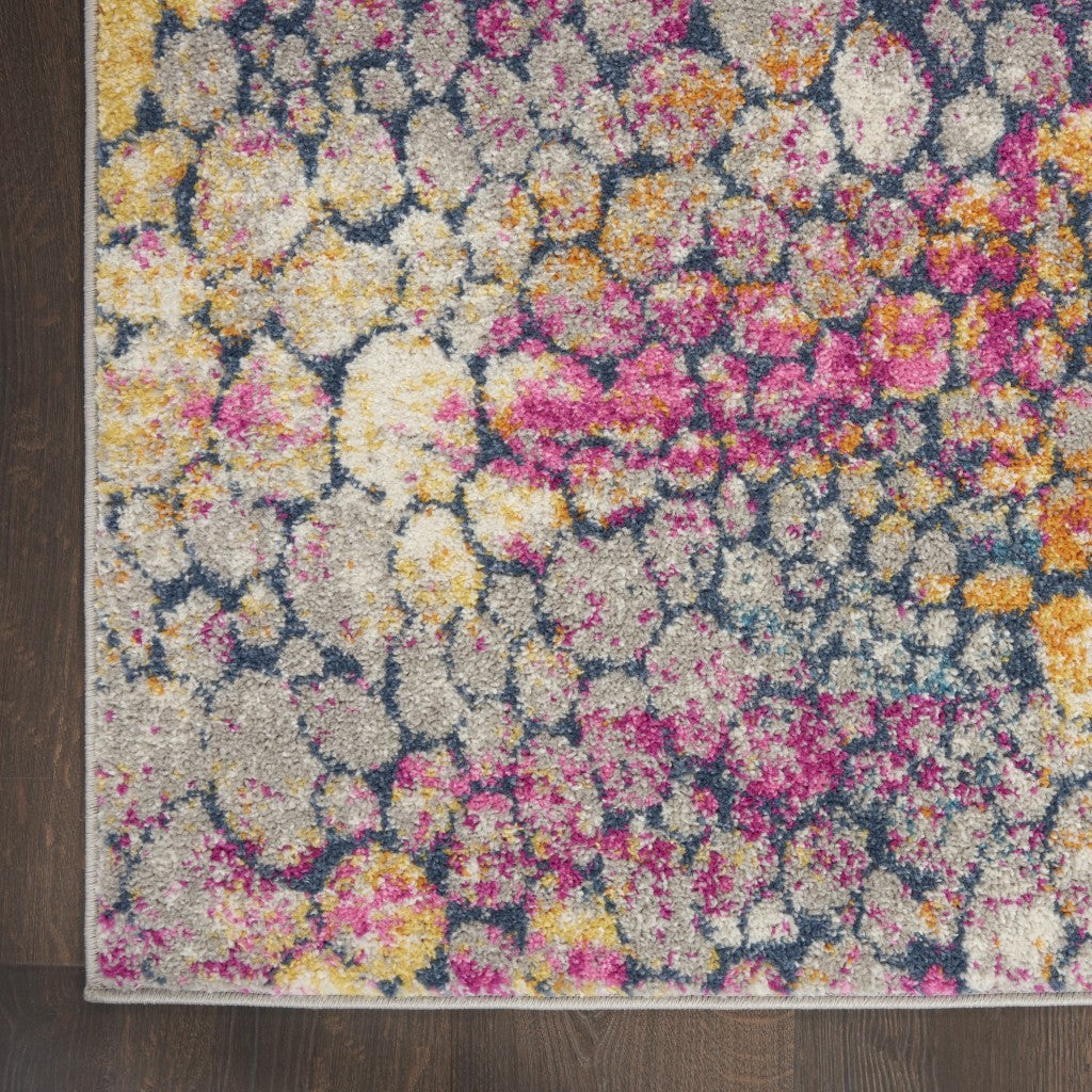 2’ X 6’ Yellow And Pink Coral Reef Runner Rug