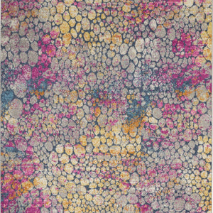 2’ X 6’ Yellow And Pink Coral Reef Runner Rug