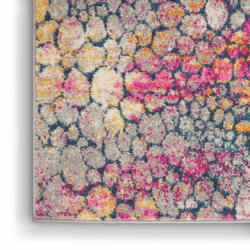 2’ X 6’ Yellow And Pink Coral Reef Runner Rug
