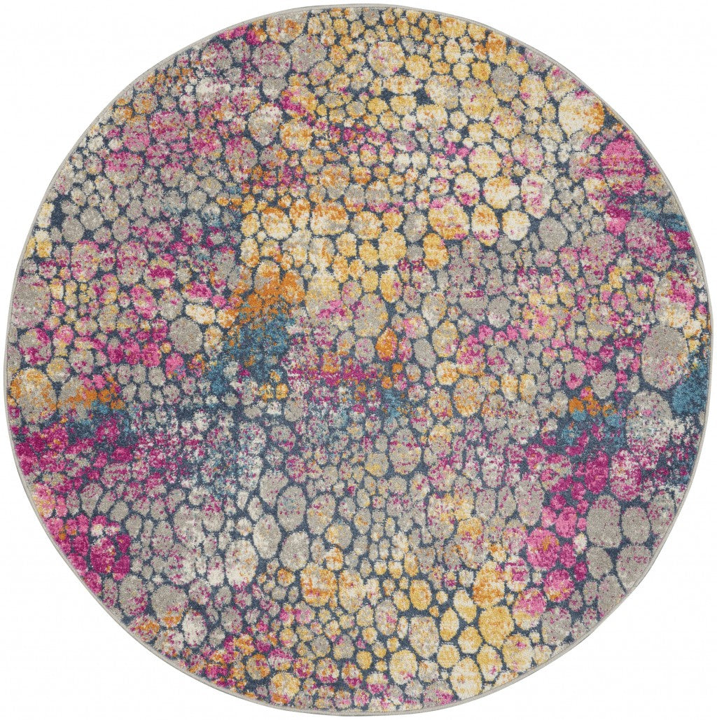2’ X 6’ Yellow And Pink Coral Reef Runner Rug