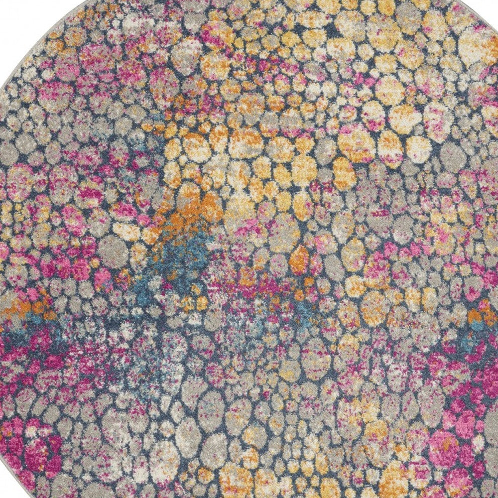 2’ X 6’ Yellow And Pink Coral Reef Runner Rug