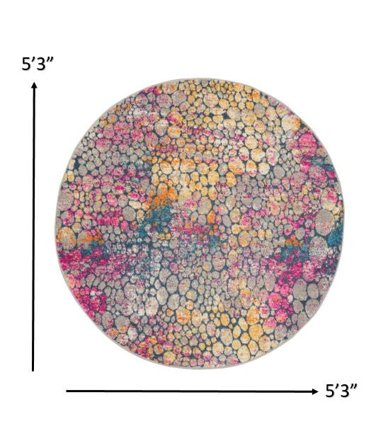 2’ X 6’ Yellow And Pink Coral Reef Runner Rug