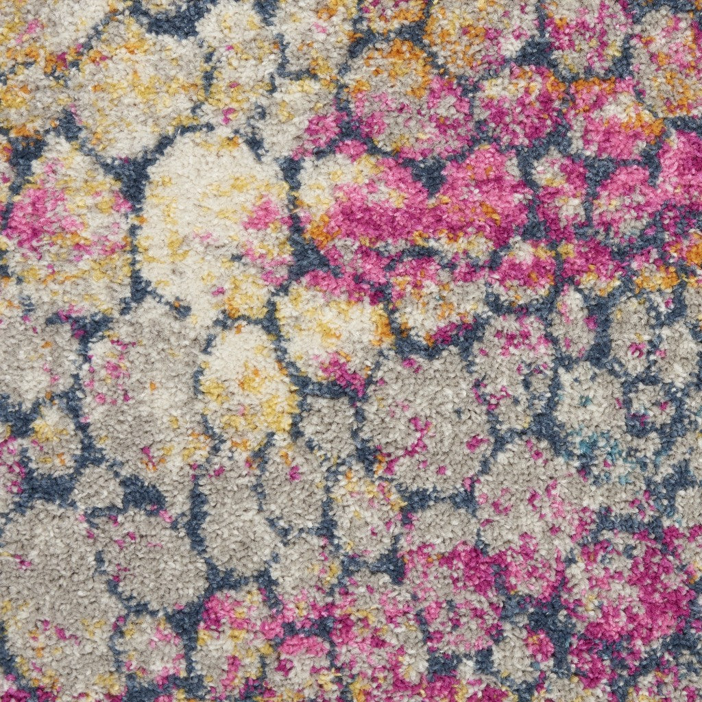 2’ X 6’ Yellow And Pink Coral Reef Runner Rug