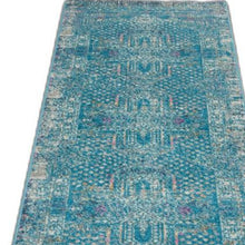 2’ X 6’ Blue Distressed Medallion Runner Rug