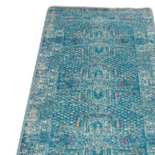2’ X 6’ Blue Distressed Medallion Runner Rug