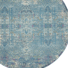 2’ X 6’ Blue Distressed Medallion Runner Rug