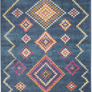 4’ X 6’ Navy Blue Berber Pattern Area Rug