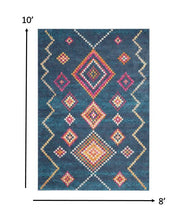 2’ X 3’ Navy Blue Berber Pattern Scatter Rug