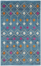 2’ X 3’ Blue Jewels Geometric Scatter Rug