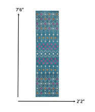 2’ X 3’ Blue Jewels Geometric Scatter Rug