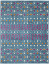 2’ X 3’ Blue Jewels Geometric Scatter Rug