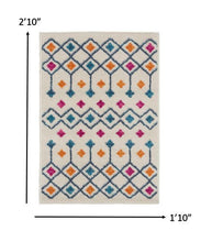 2’ X 3’ Ivory Jewels Geometric Scatter Rug