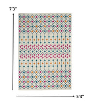 2’ X 3’ Ivory Jewels Geometric Scatter Rug