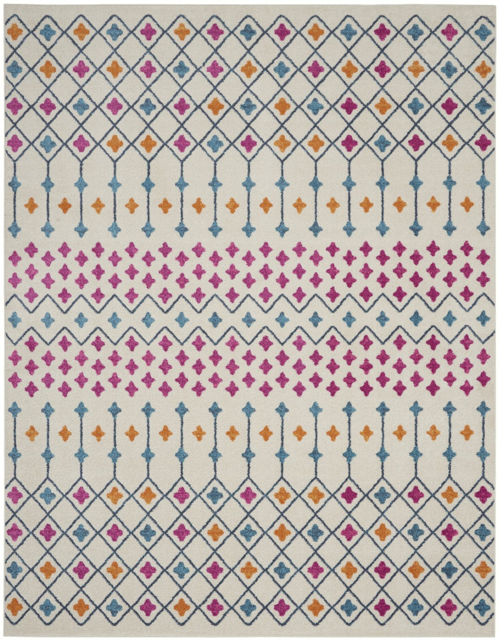 2’ X 3’ Ivory Jewels Geometric Scatter Rug