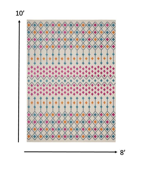 2’ X 3’ Ivory Jewels Geometric Scatter Rug