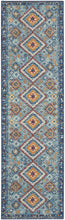 2’ X 3’ Blue And Multi Diamonds Scatter Rug