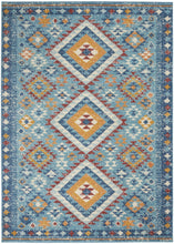 2’ X 3’ Blue And Multi Diamonds Scatter Rug