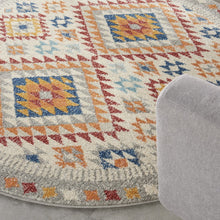 2’ X 6’ Ivory And Red Diamonds Runner Rug