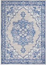 4’ X 6’ Gray And Blue Persian Medallion Area Rug