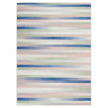 4’ X 6’ Ivory Halftone Stripe Area Rug