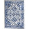 4’ X 6’ Ivory And Navy Geometric Area Rug
