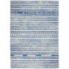 4’ X 6’ Ivory And Blue Distressed Area Rug