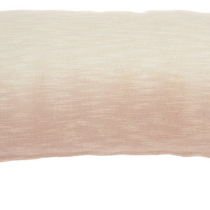Pink Ombre Tasseled Lumbar Pillow