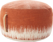 Terra Cotta And Abstract Round Pouf Ottoman 20