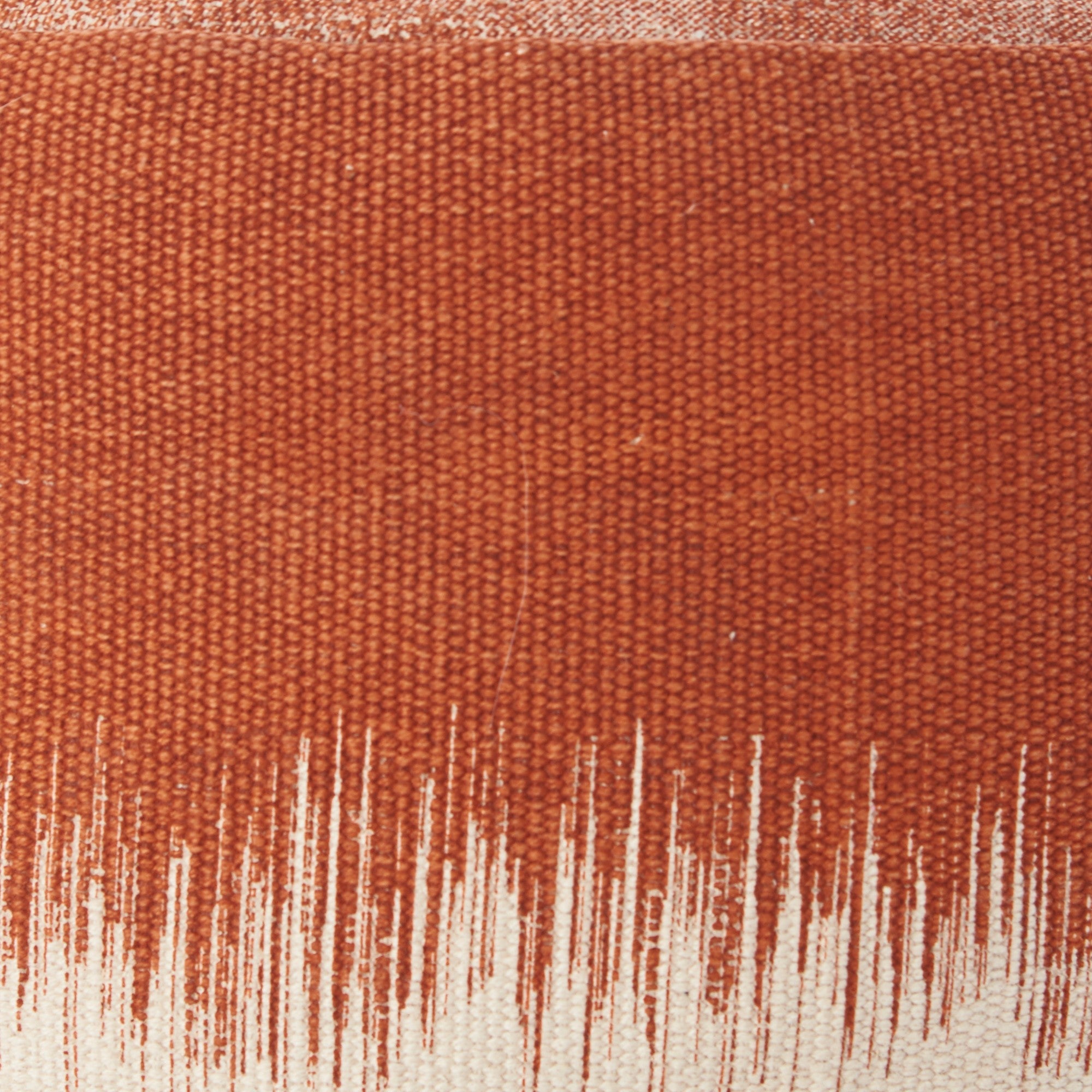 Terra Cotta And Abstract Round Pouf Ottoman 20"