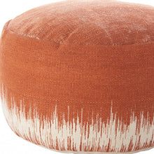 Terra Cotta And Abstract Round Pouf Ottoman 20