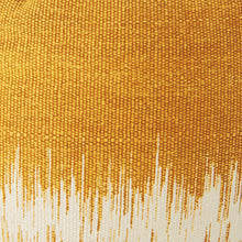 Rustic Yellow Abstract Round Pouf Ottoman 20