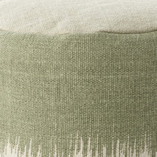 Sage Green Abstract Round Pouf Ottoman 20