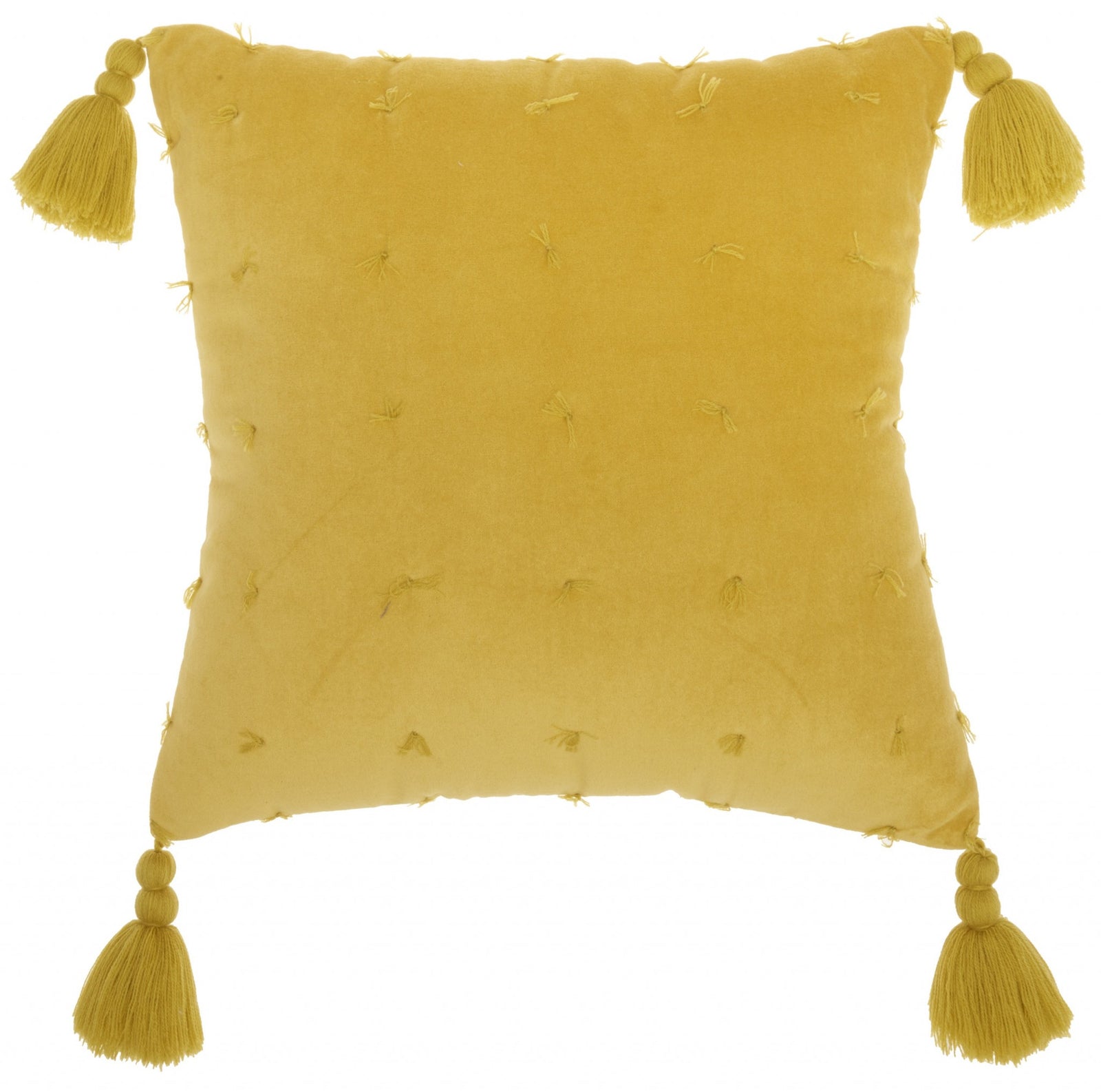 Yellow Thread Detailed Throw Pillow