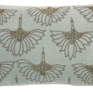 Brilliant Celadon Blue Lumbar Pillow
