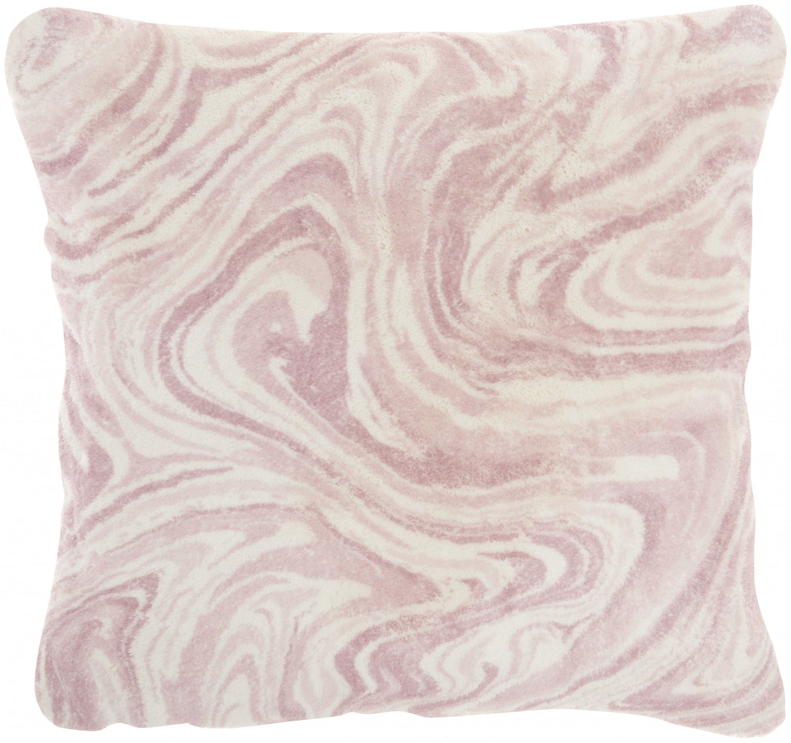 Pink Marbled Patterned Throw Pillow