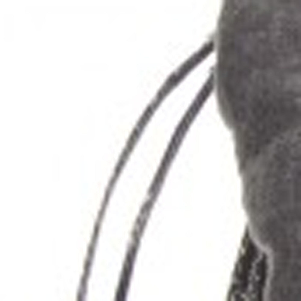 獨特的錫灰色粗毛枕頭