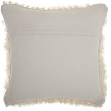 Soft White Shag Accent Pillow