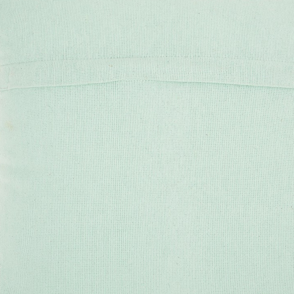 Boho Seafoam Green Textural Chevron Throw Pillow