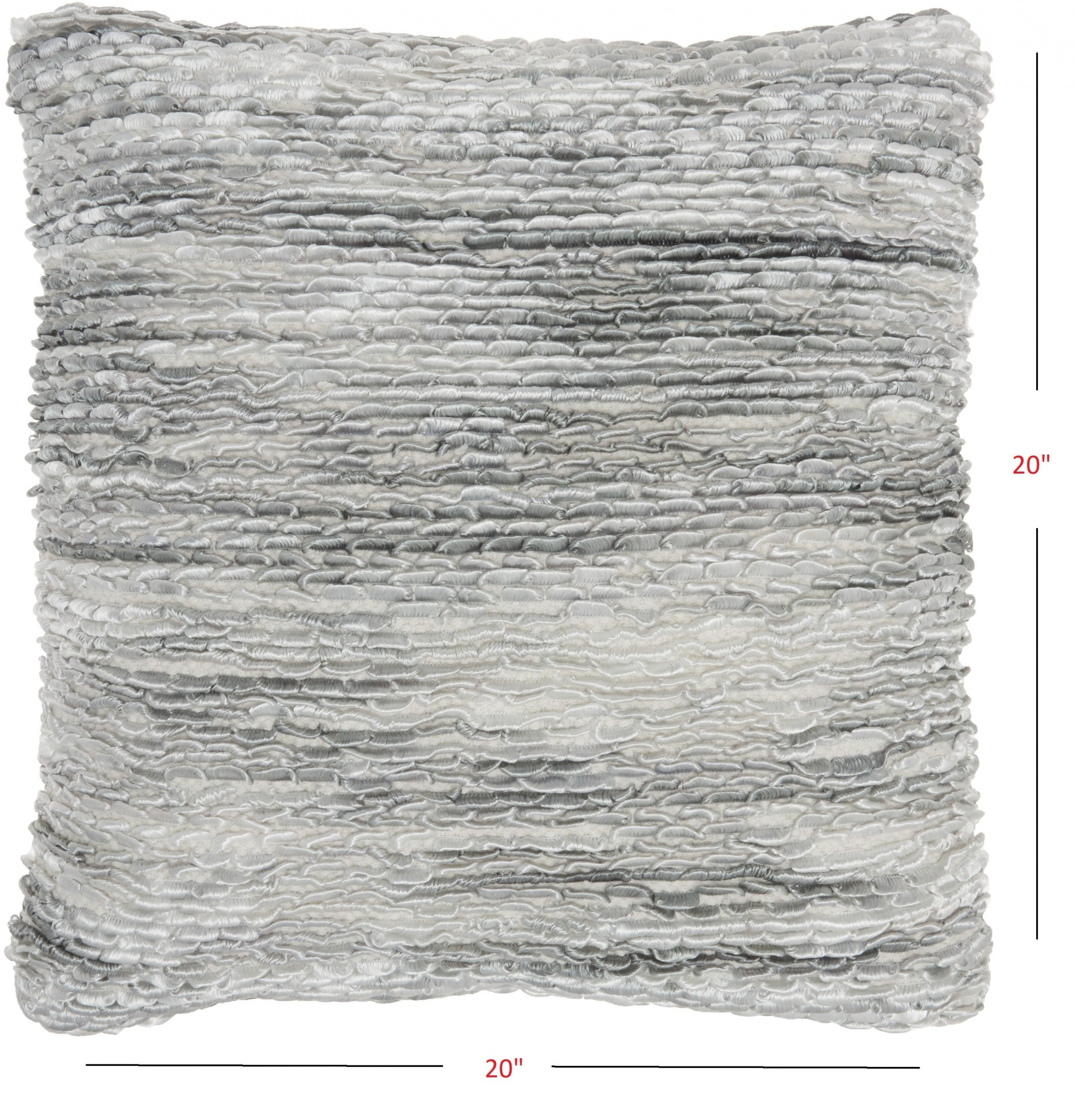 嬌小的灰色和白色條紋抱枕