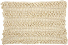 Cream Pom-Pom Detailed Lumbar Pillow