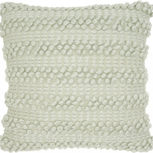 Xl Mint Green Pom-Pom Detailed Throw Pillow