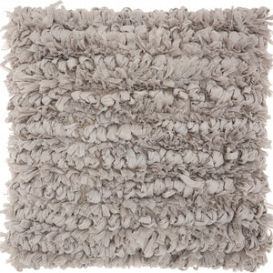 Loose Luscious Shag Taupe Throw Pillow
