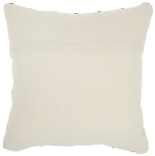 White And Denim Knubby Waves Throw Pillow