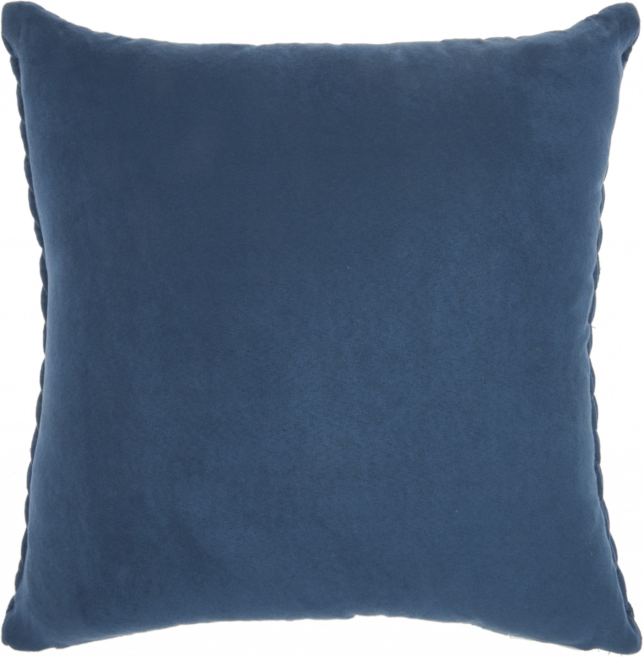 18"X18" Blue Solid Color Polyester Throw Pillow