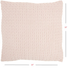 Chevron trenzado rosa claro Cojín