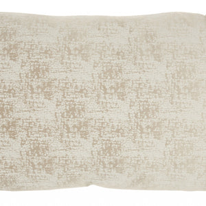 14" X 24" Beige Ombre Polyester Throw Pillow