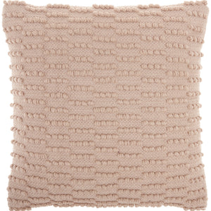 Blush Textured Broken Stripes Throw Pillow